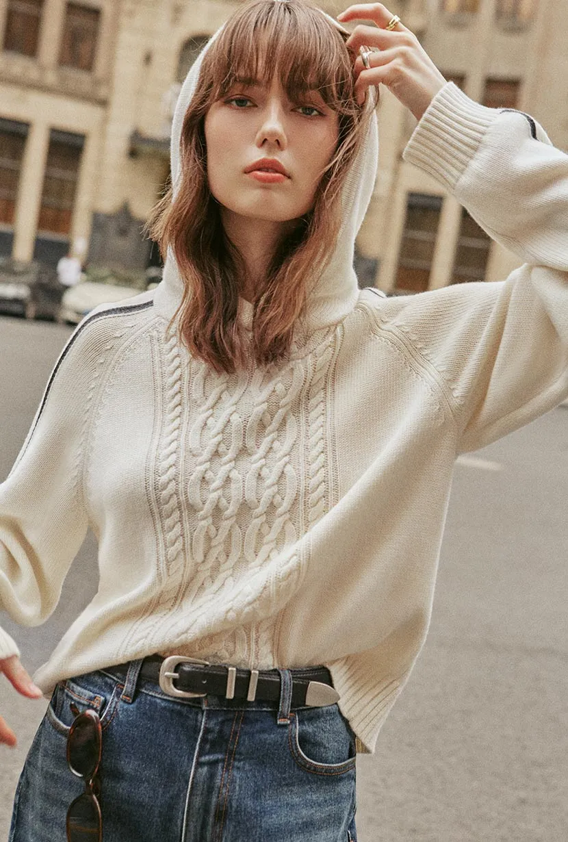 Gracel Wool Hoodie - Ivory