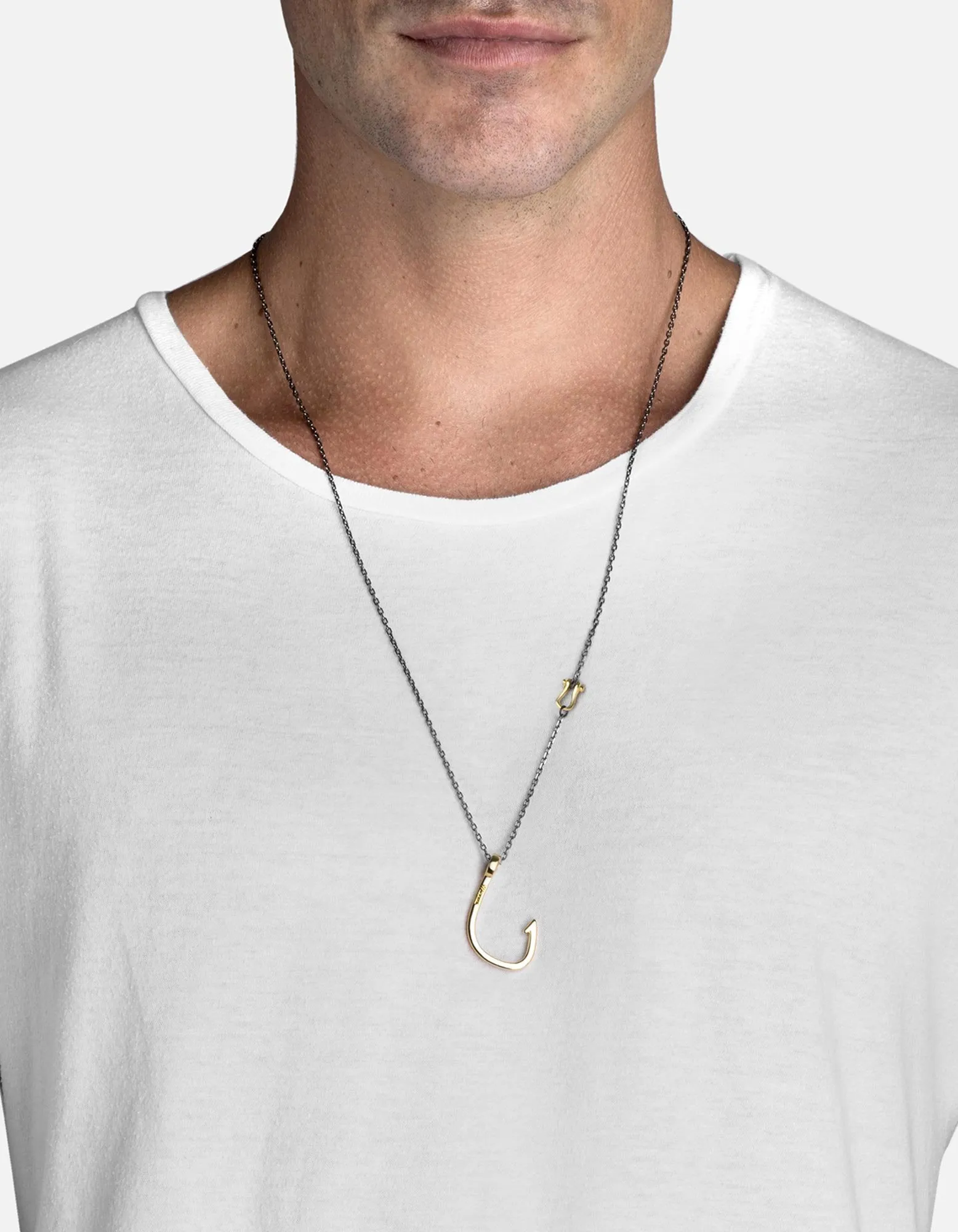 Hooked Necklace, Gold