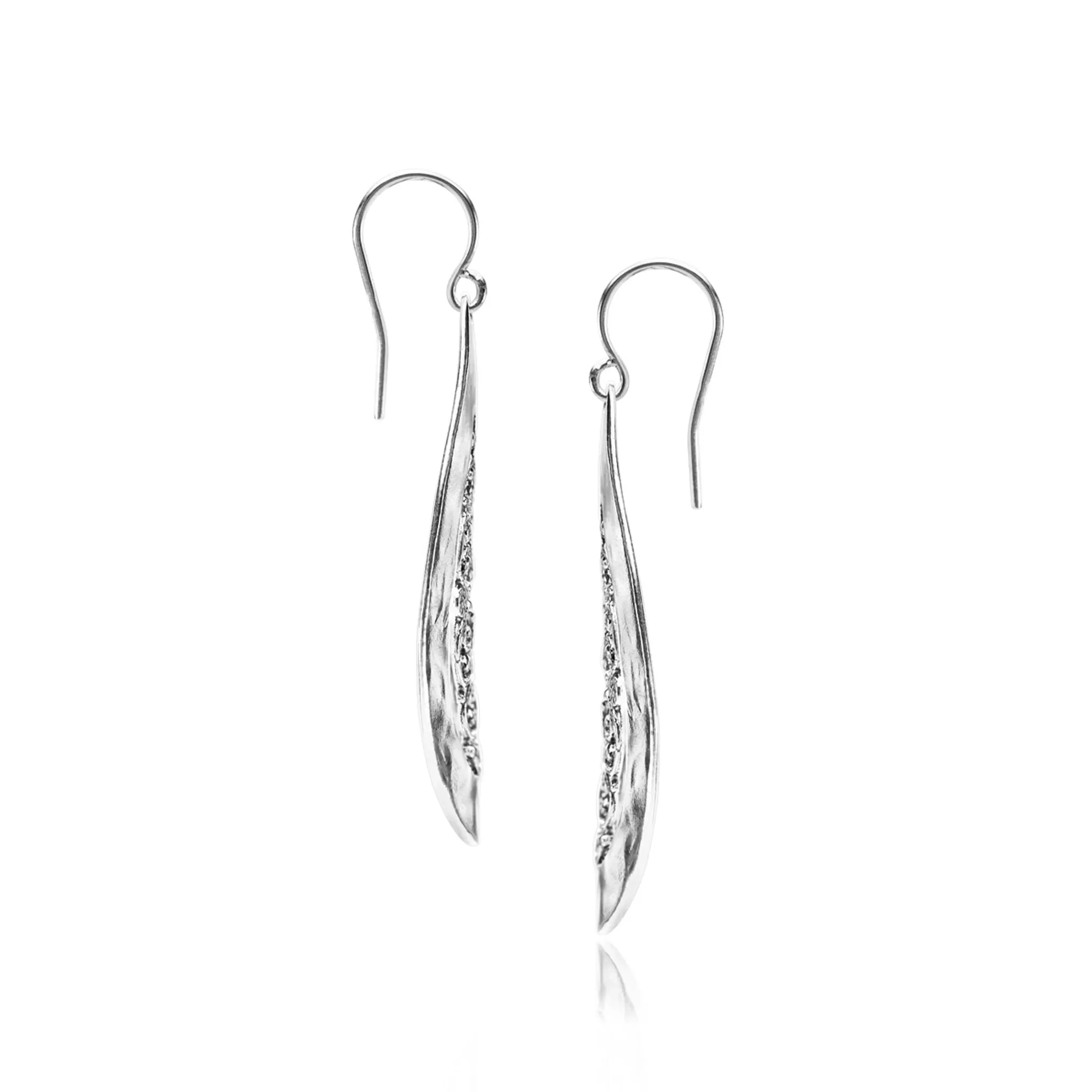 Large Sterling Silver Lace Earrings