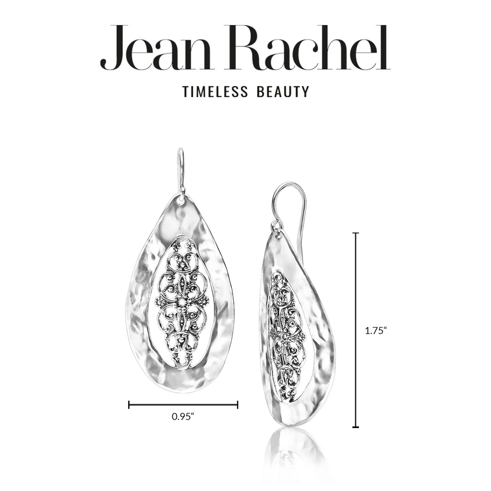 Large Sterling Silver Lace Earrings