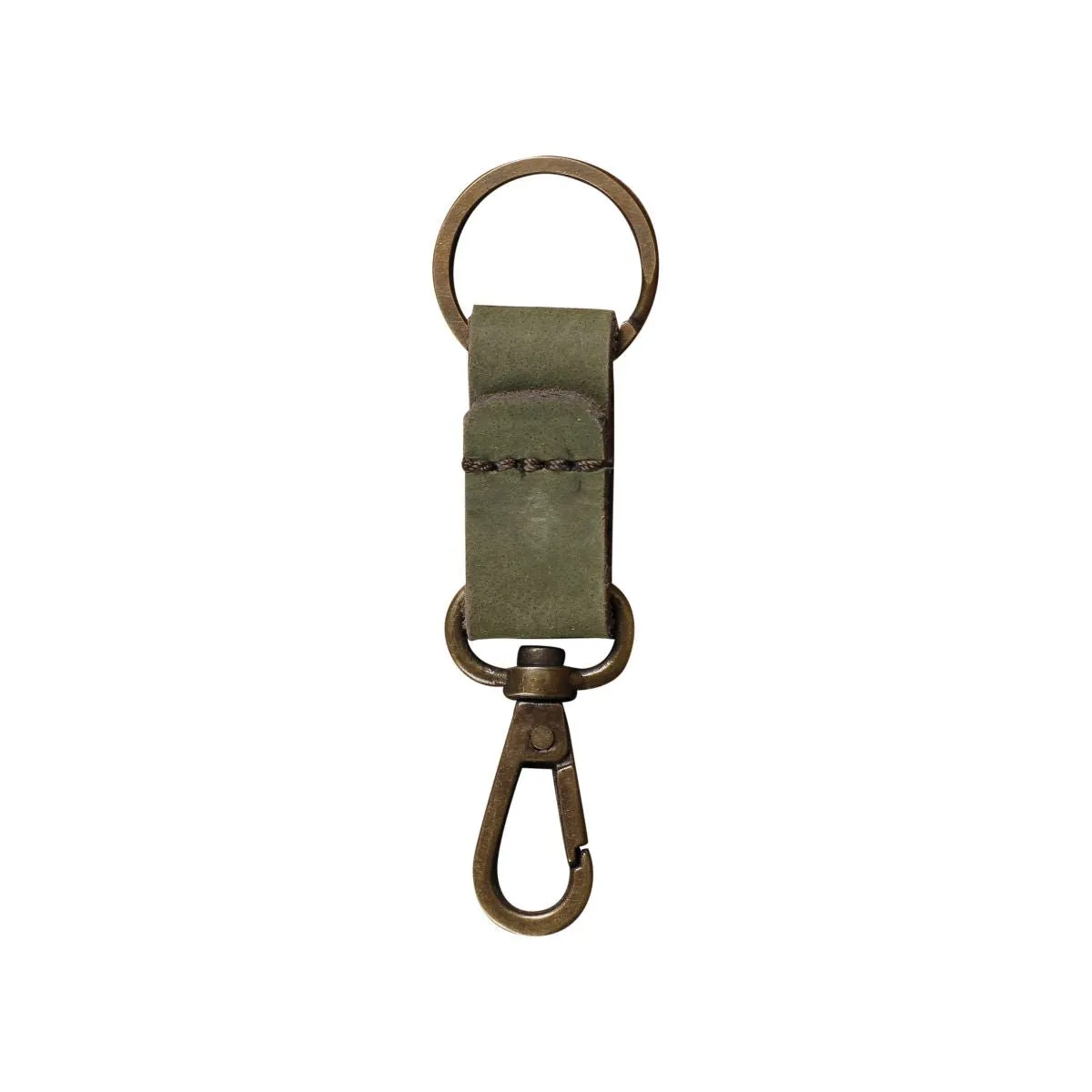 Leather Keychain Sturdy Style- Dark Brown