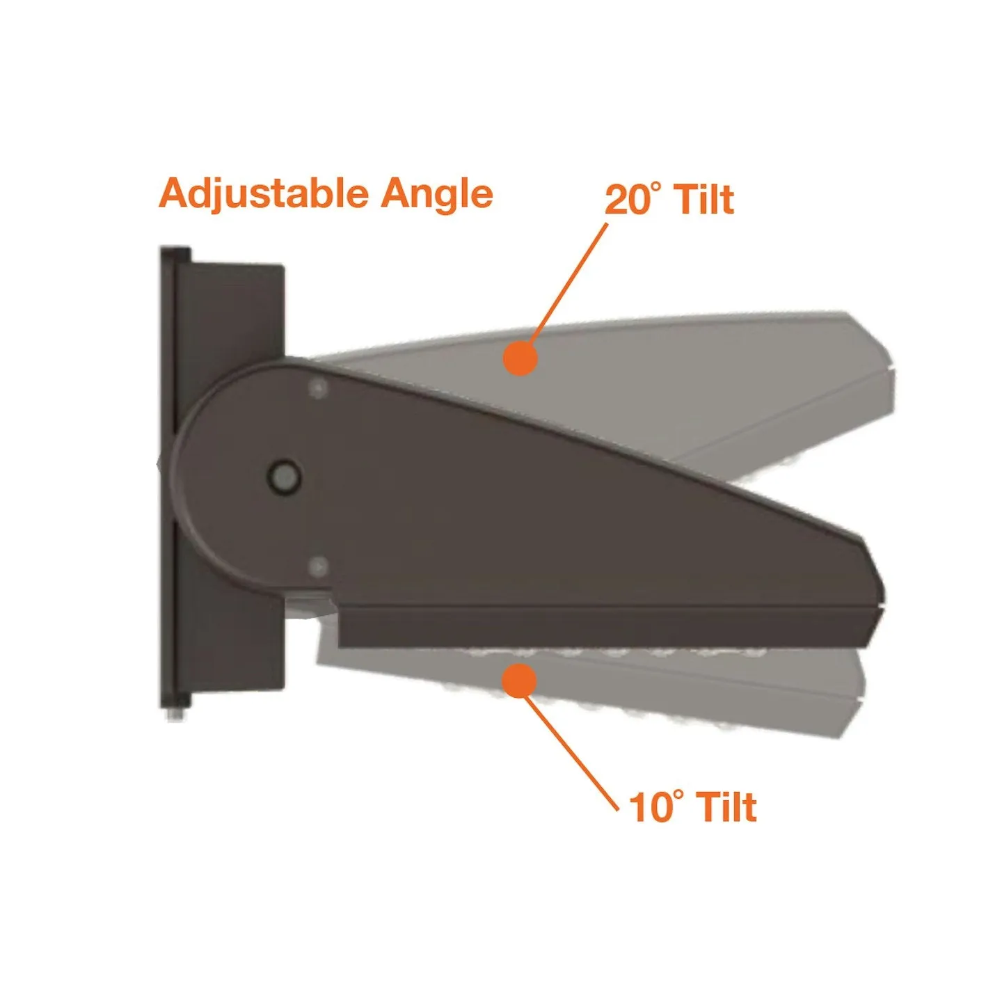 LED Full Cut Off Adjustable Wall Pack, 8450 Lumen Max, Wattage and CCT Selectable, Integrated Photocell, 120-347V