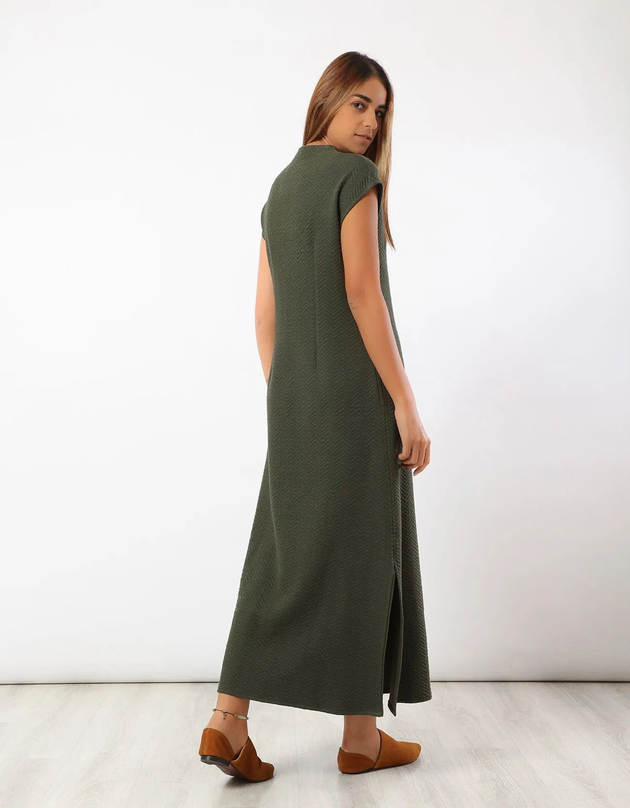 Long quilted dress