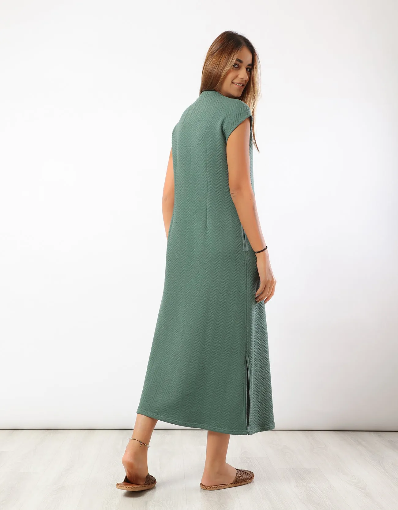 Long quilted dress