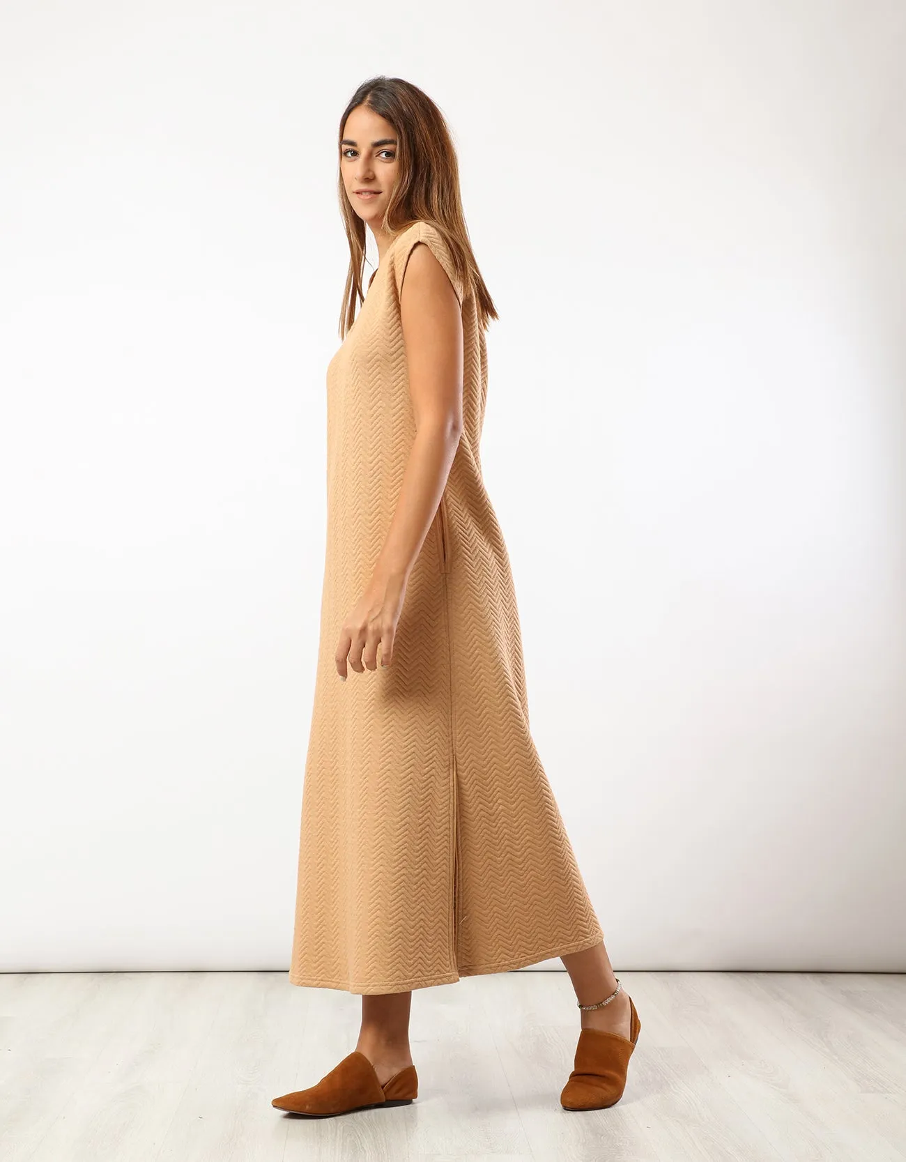 Long quilted dress