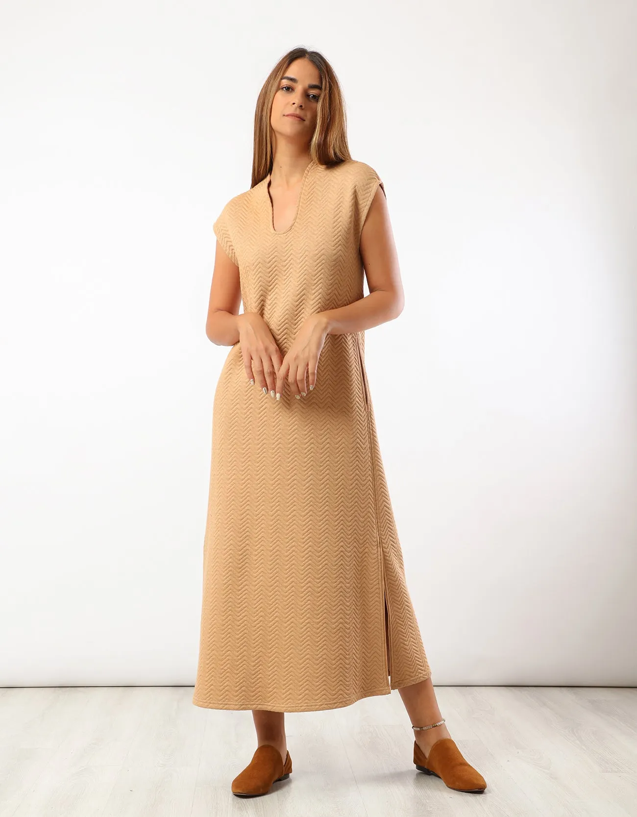 Long quilted dress