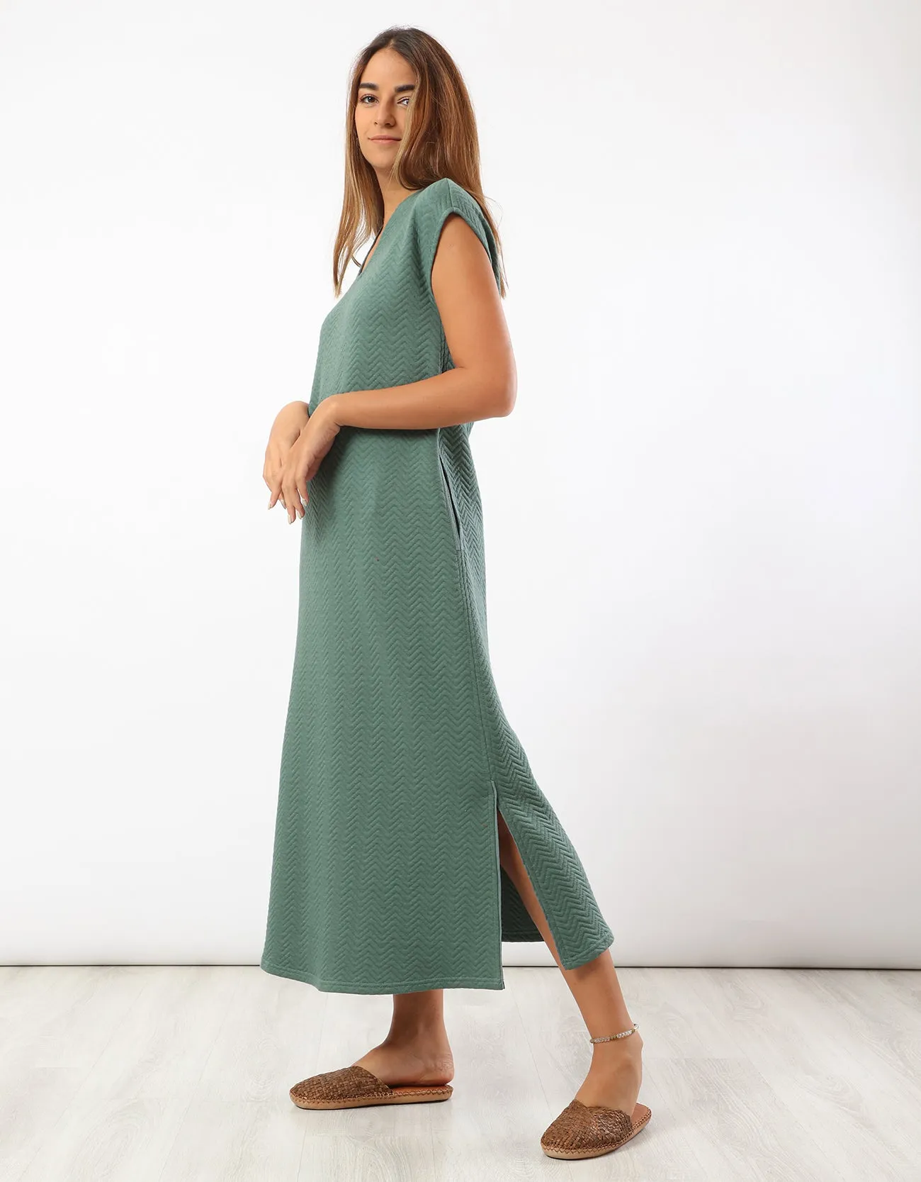 Long quilted dress