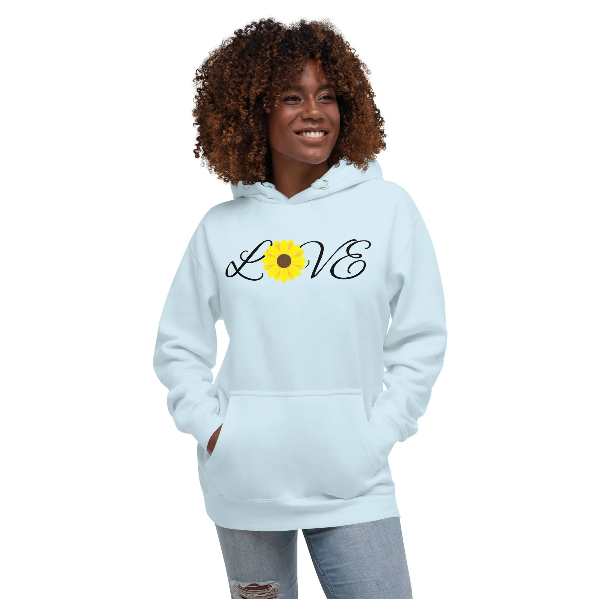 Love Sunflower - Unisex Hoodie, comfy, soft, yellow, flower, fun