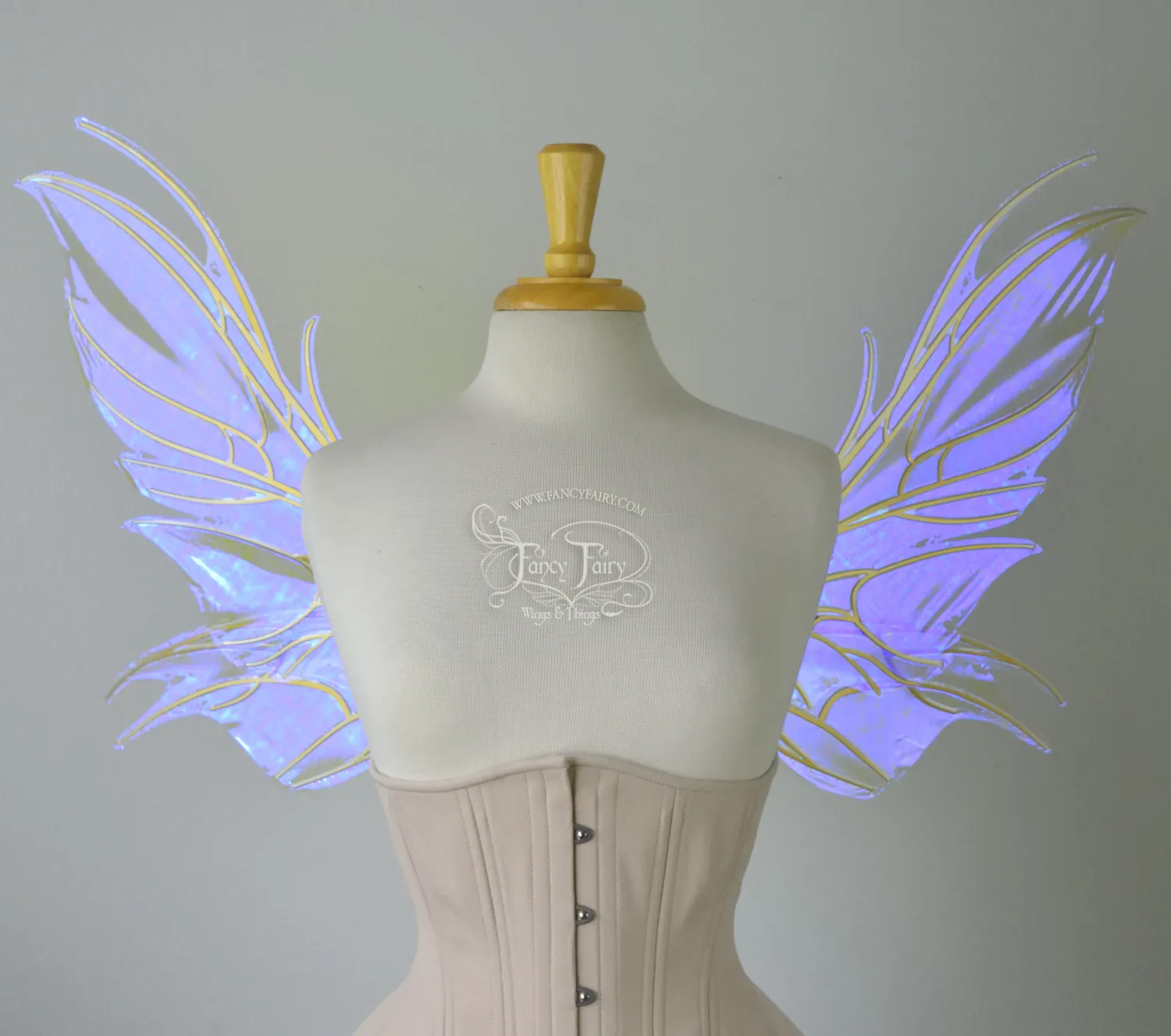 Made To Order Nightshade Iridescent Convertible Fairy Wings with Candy Gold veins