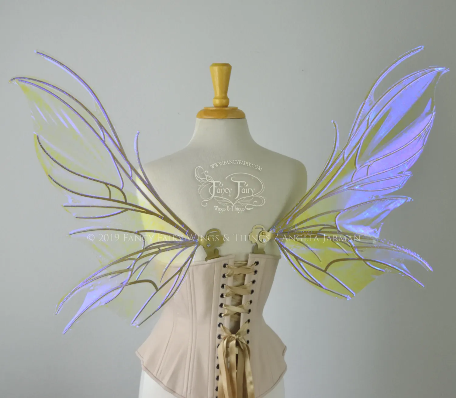 Made To Order Nightshade Iridescent Convertible Fairy Wings with Candy Gold veins