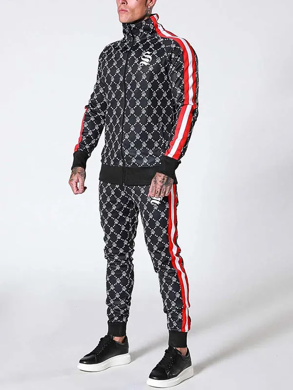 Men's Logo Print Tracksuit Set