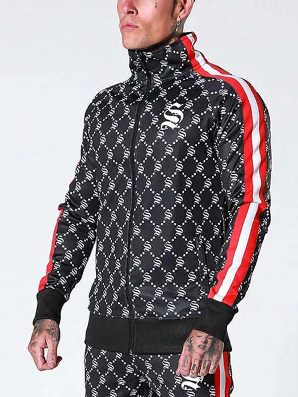 Men's Logo Print Tracksuit Set