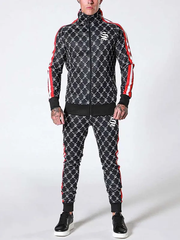 Men's Logo Print Tracksuit Set