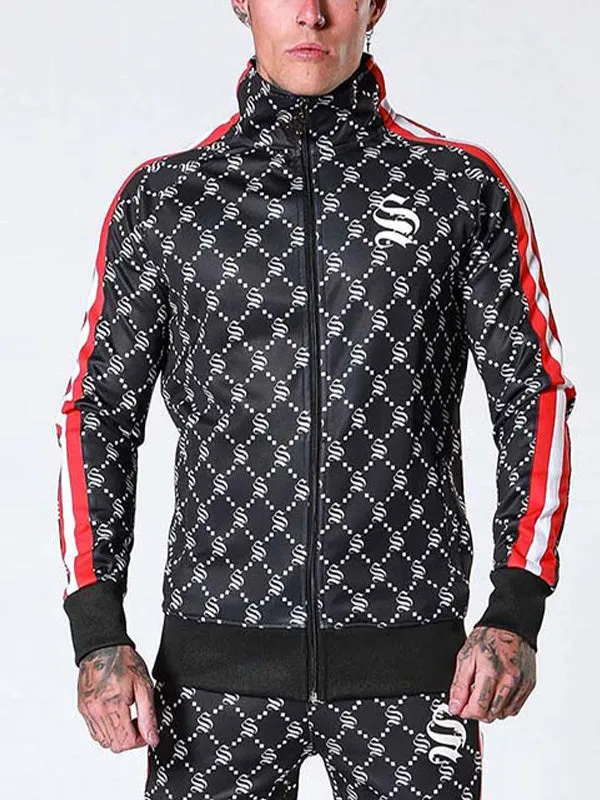 Men's Logo Print Tracksuit Set