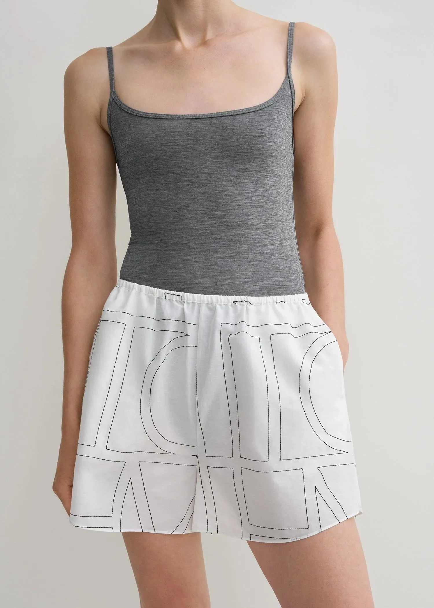 Monogram Cotton PJ Short