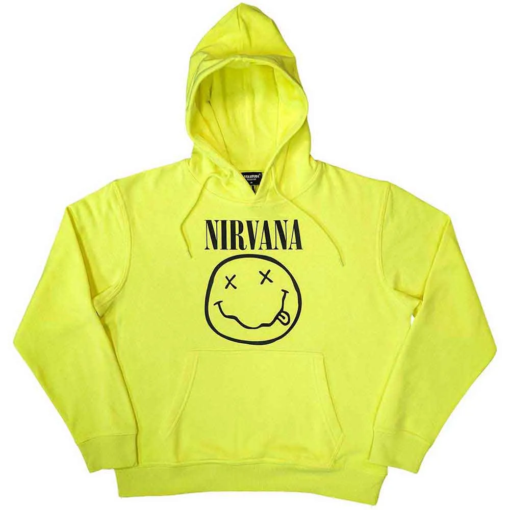Nirvana "Inverse Smiley Face" Yellow Pullover Hoodie