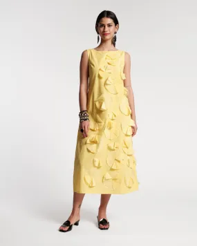 Origami Flower Dress Yellow