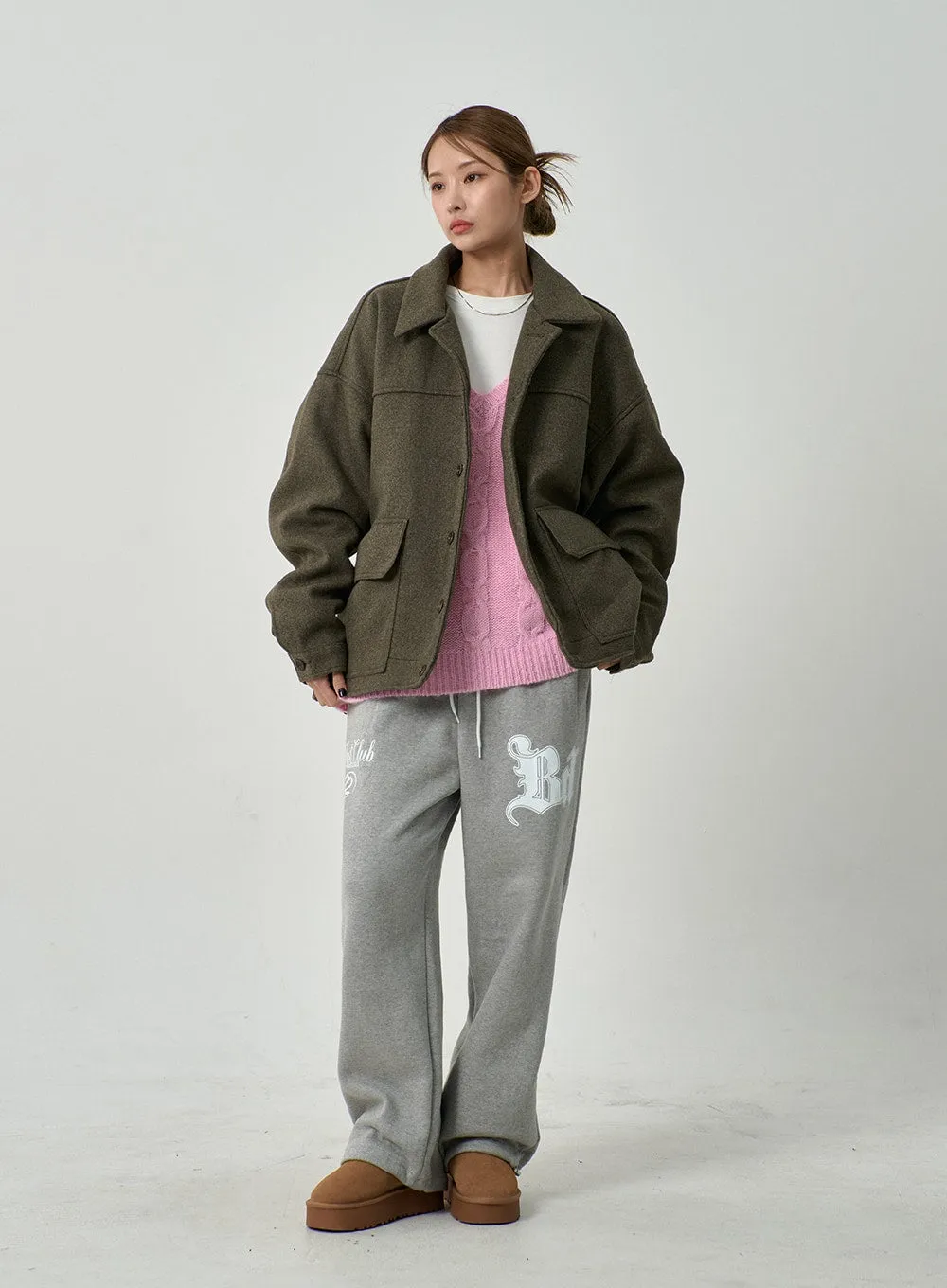 Oversize Button Jacket CD14