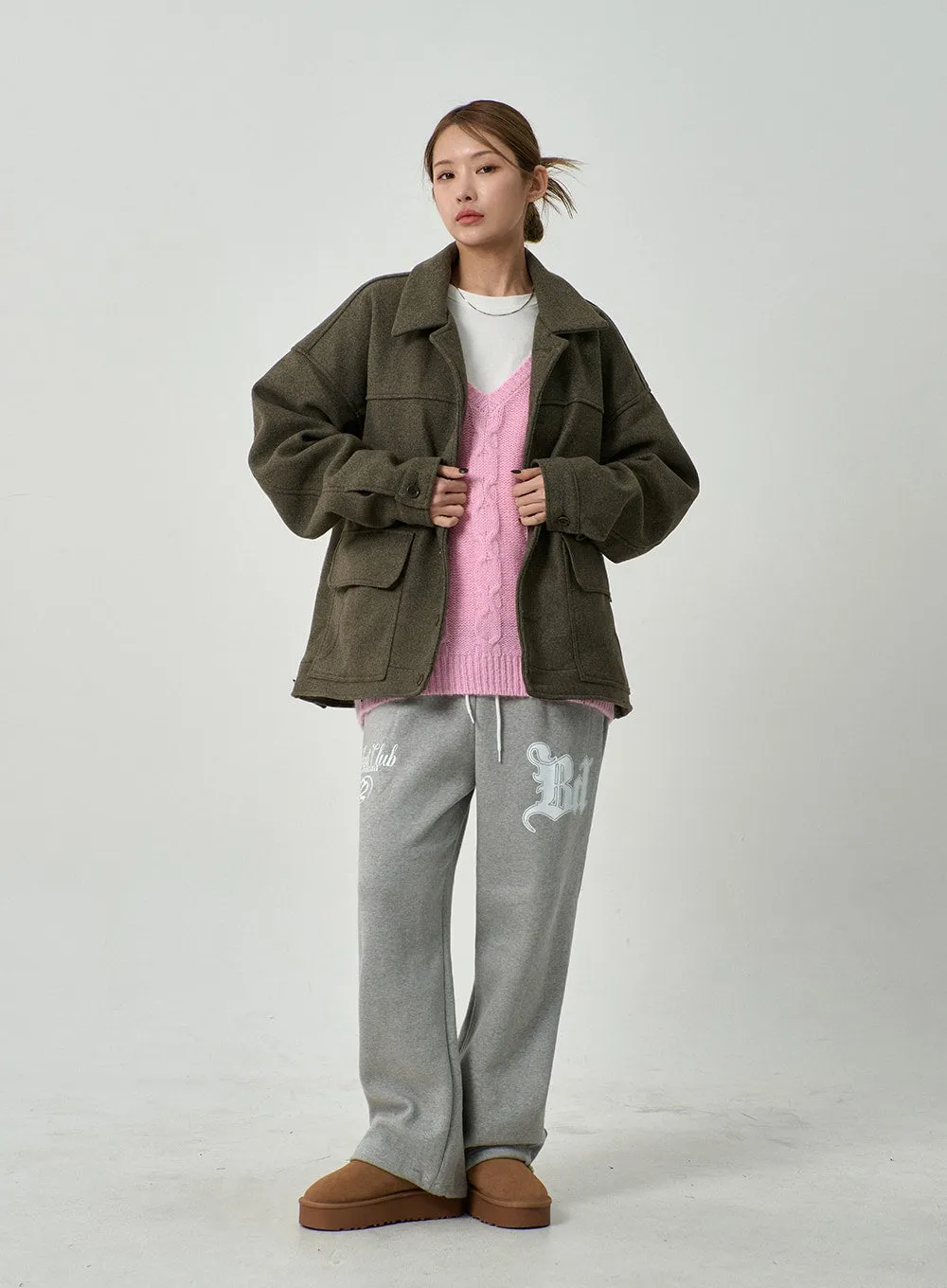 Oversize Button Jacket CD14