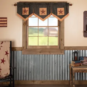 Patriotic Patch Star Lined Valance 60"