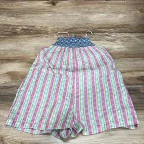 Peek... Embroidered Stripe Cotton Romper sz 5/6