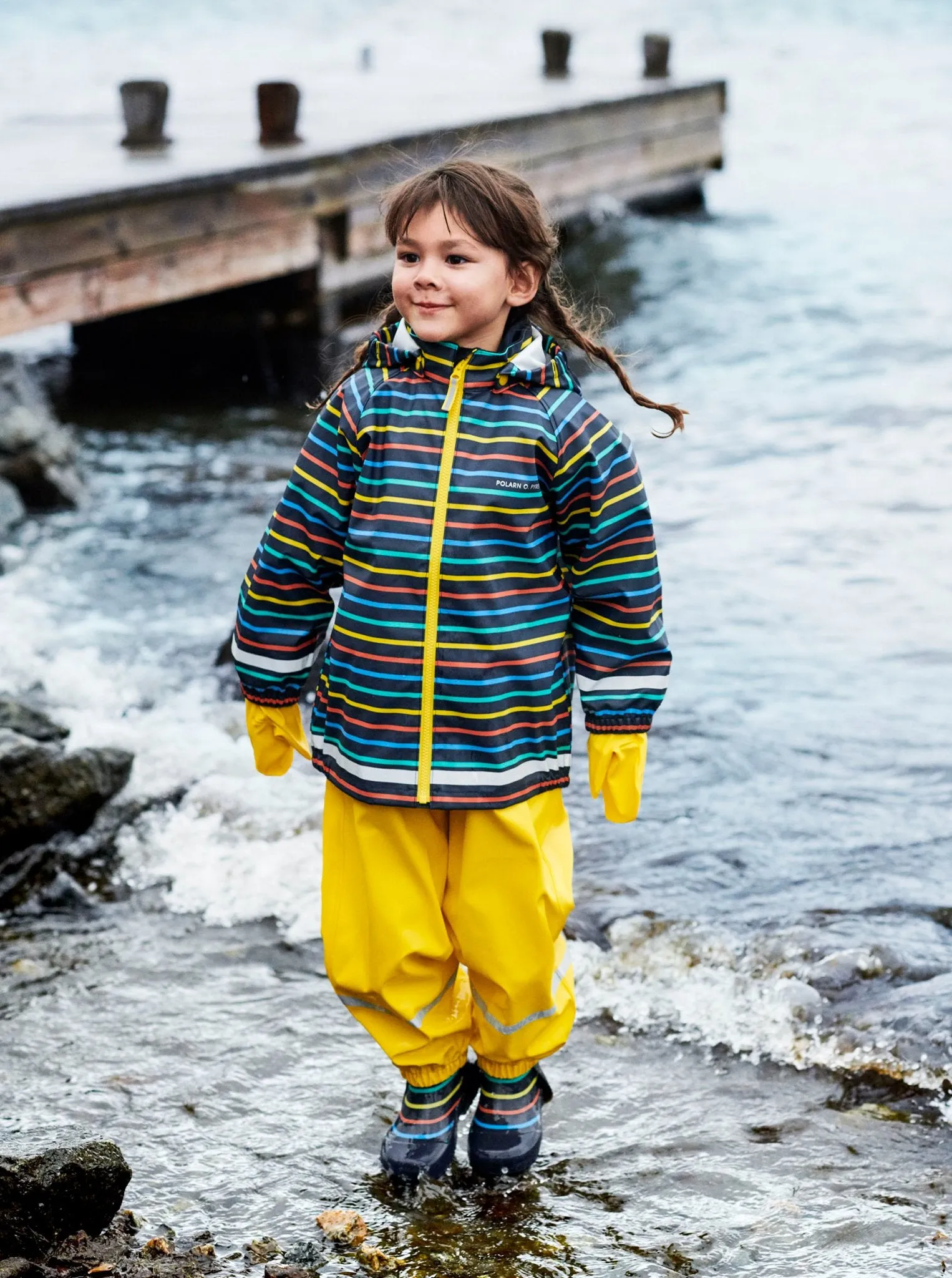 PO.P Multi Stripe Kids Wellies