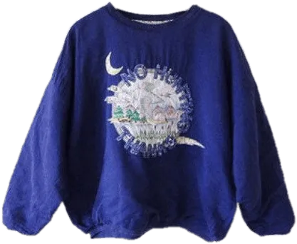 "No Hunting, Thanks" Mallard Duck Sequined Sweatshirt by Jou Jou