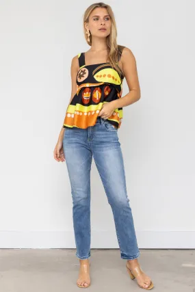 SALE - Everly Risen Mid Rise Straight Leg Jeans