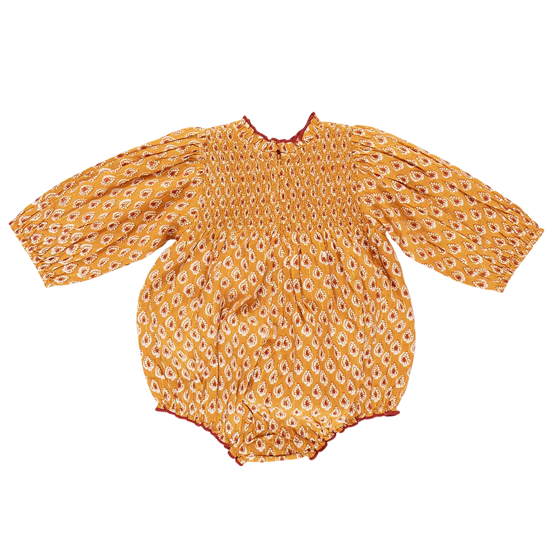 Stevie Puff Sleeve Bubble, Gold Tear Drop