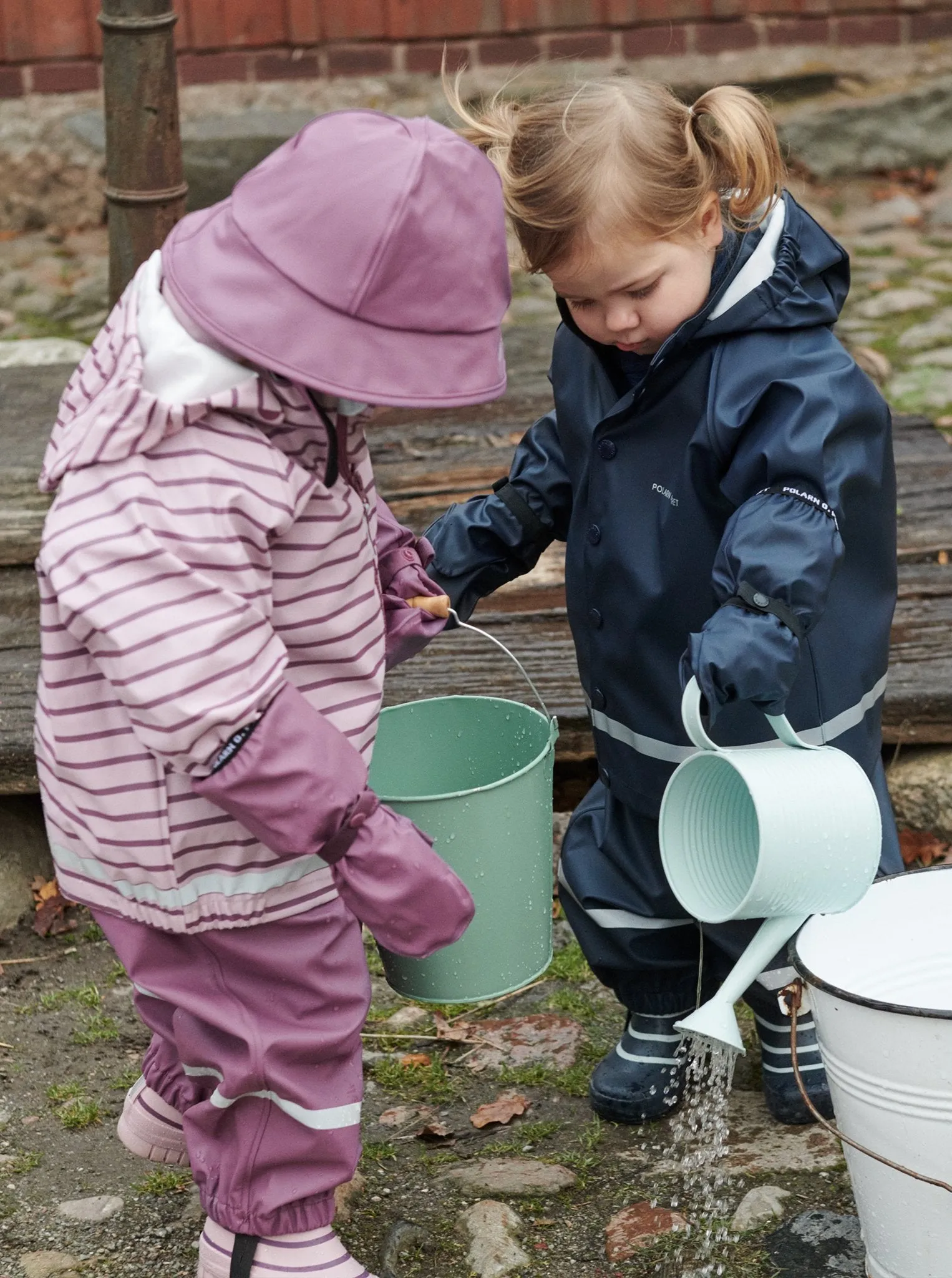 Striped Kids Wellies