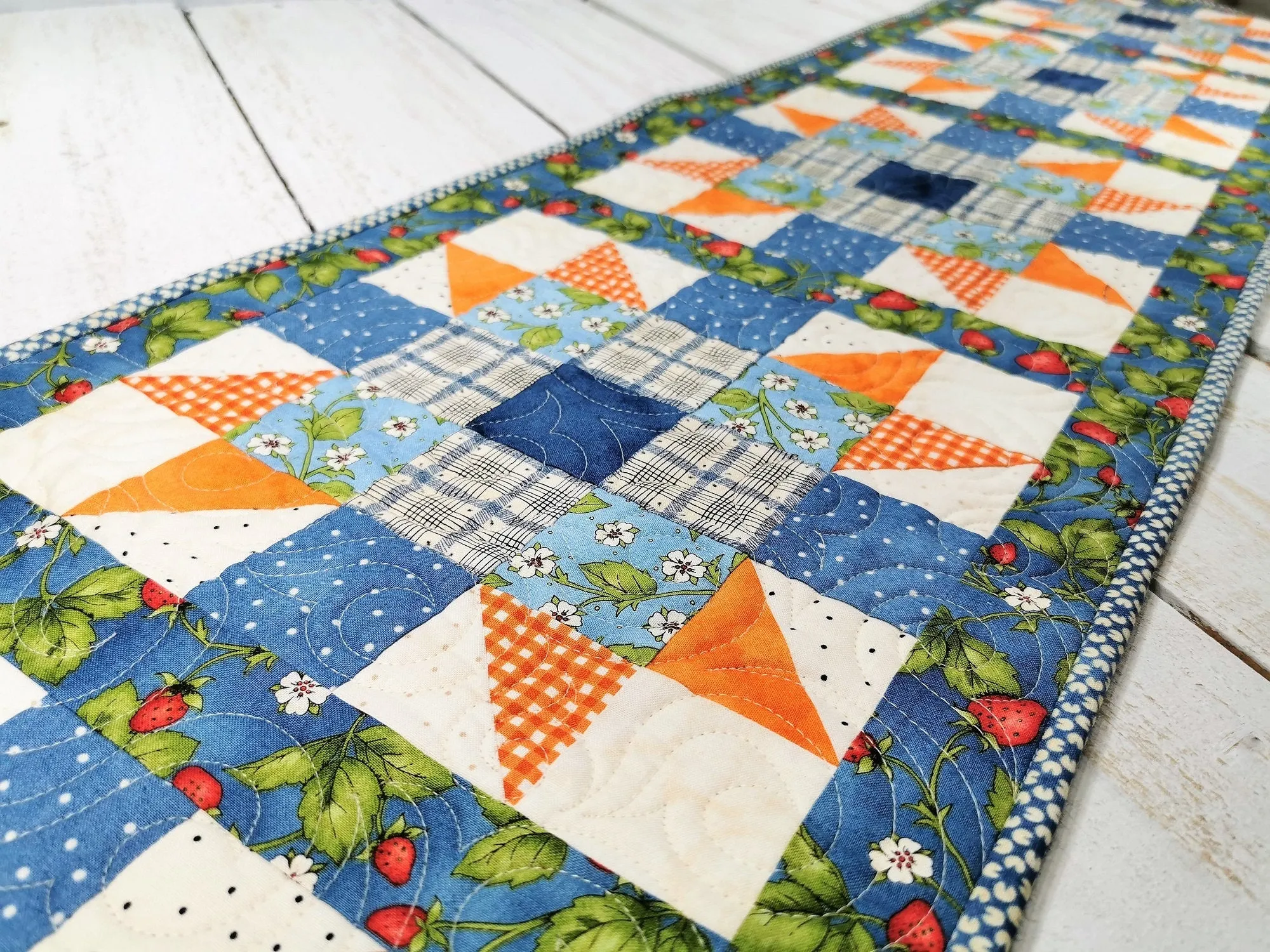 Summer Strawberry Table Runner