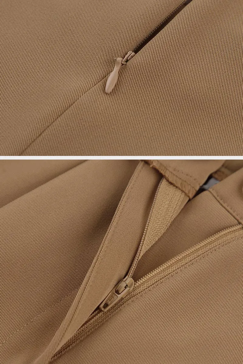 Two-piece leisure suit with round neck and wide legs