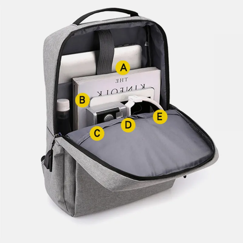 USB Large Capacity Wear-Resistant 15.6-Inch Computer Bag Backpack