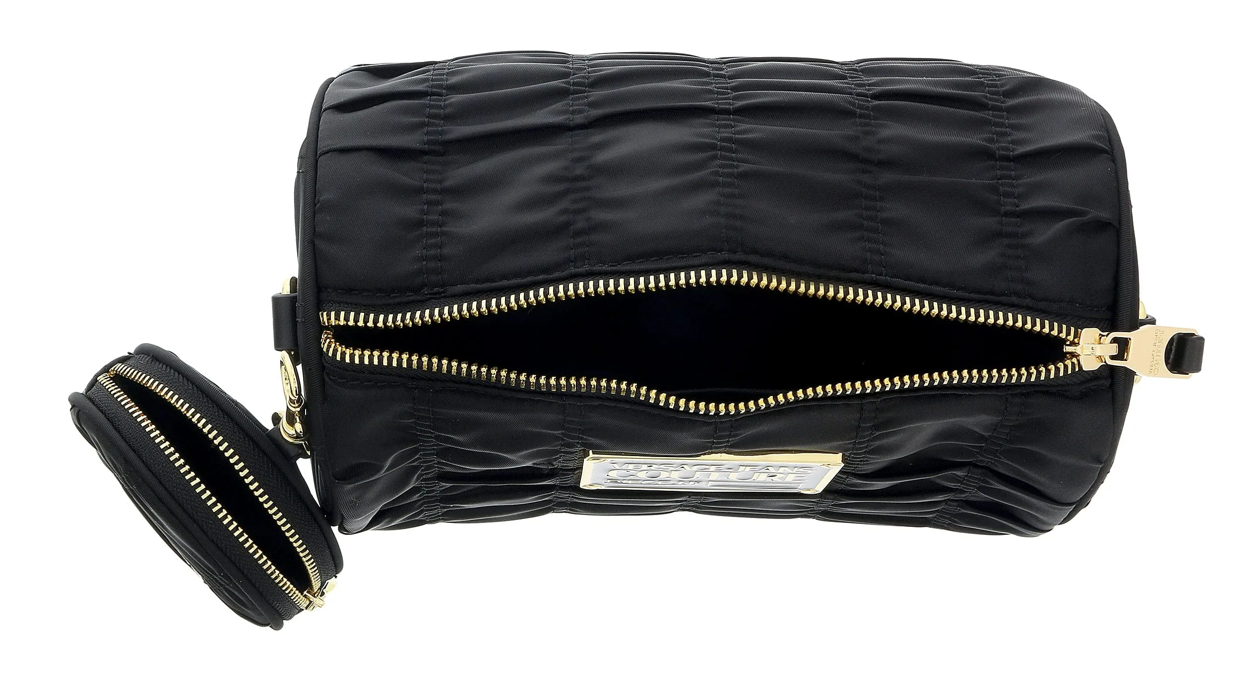 Versace Jeans Couture Black Small Pouch Nylon Crossbody  Bag with Coin Purse