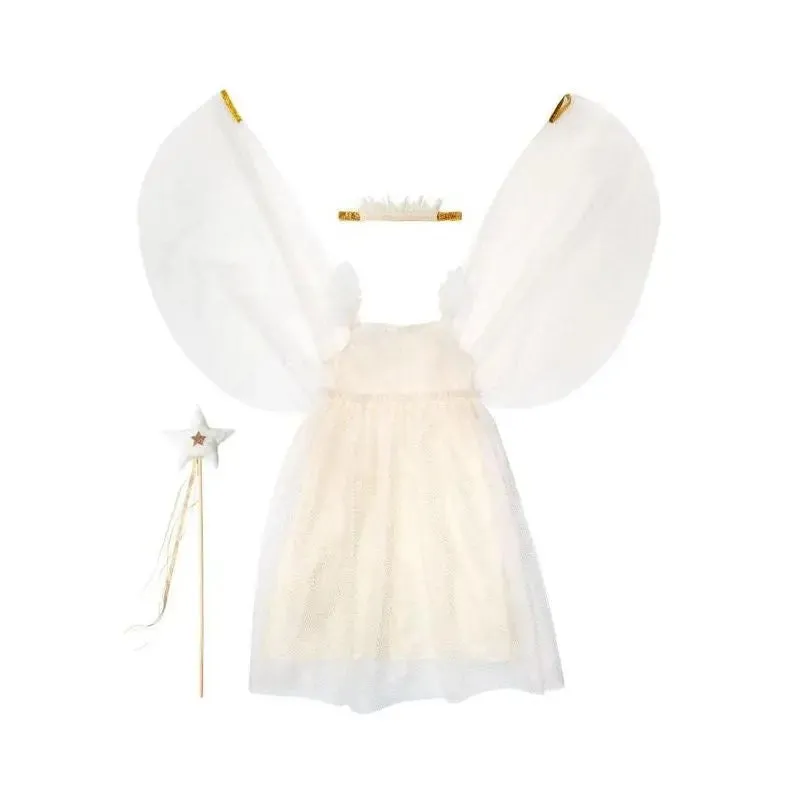 WHITE TULLE FAIRY DRESS-UP 5-6