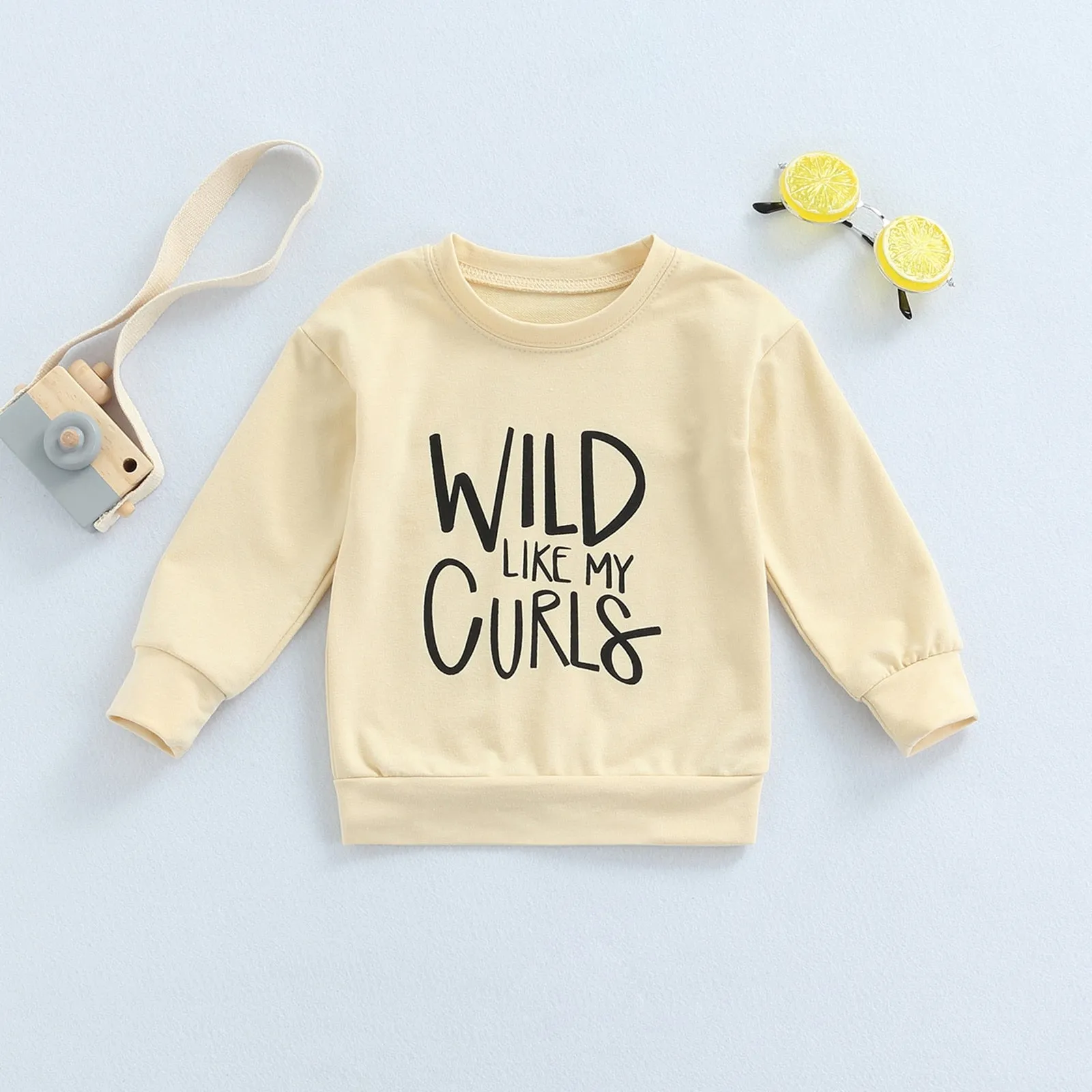 'Wild Like My Curls' Long Sleeve Sweatshirt, 2T-6T