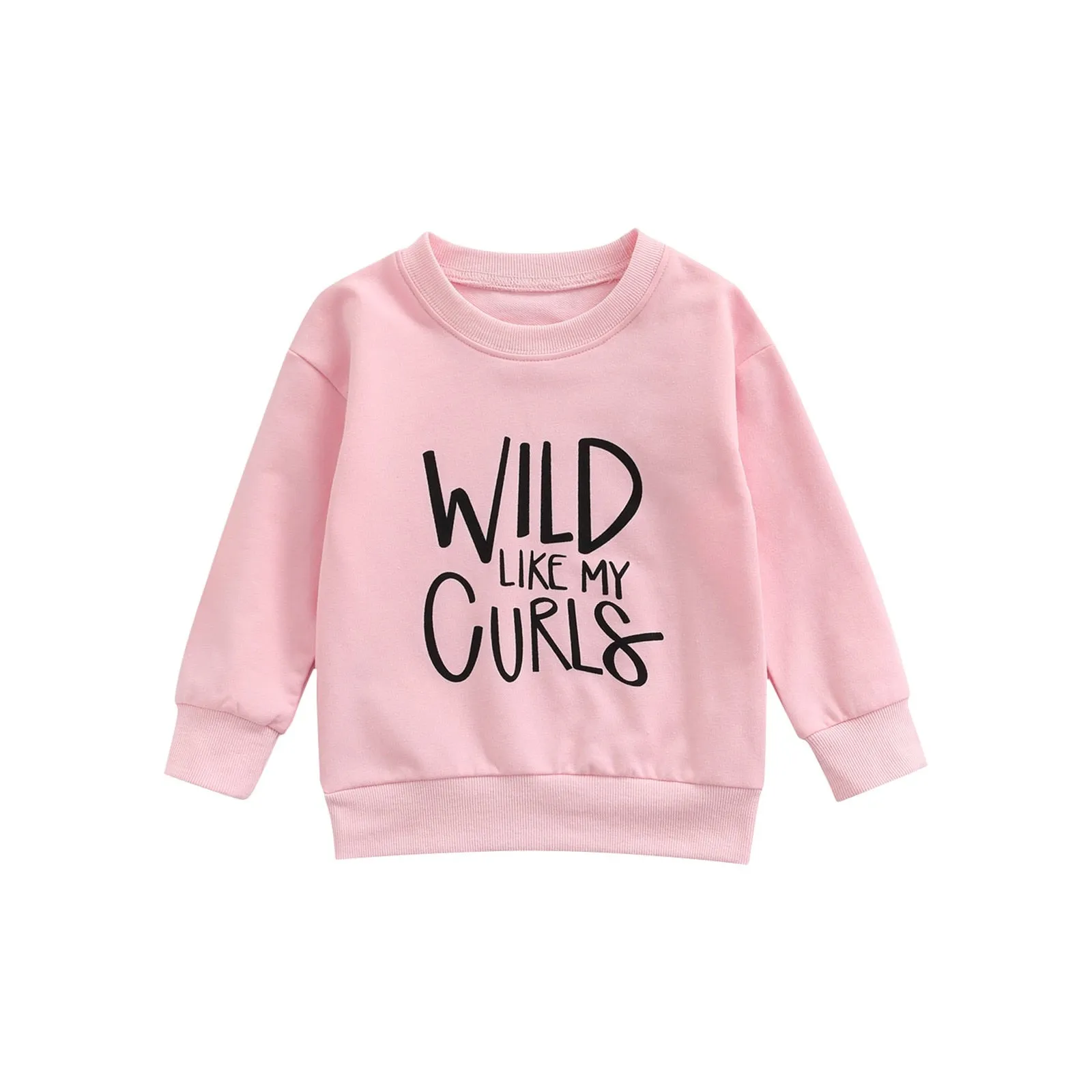 'Wild Like My Curls' Long Sleeve Sweatshirt, 2T-6T