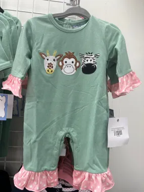 Zoo Day Girl's Applique Romper
